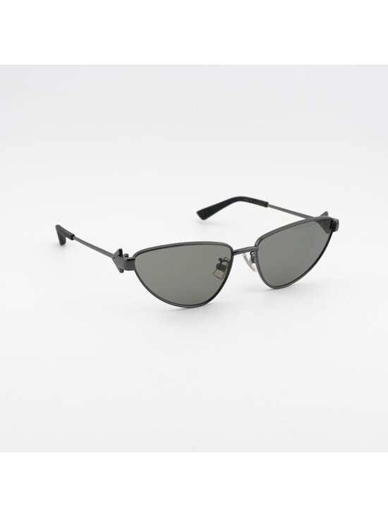 Bottega Veneta BV1186S 001 Sunglasses Ruthenium Cat Eye Frame, Grey Lenses main image 7